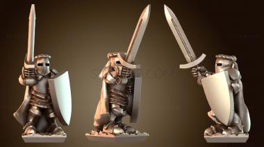 3D модель Гербовый гвардеец, геральдический чемпион в доспехах (STL)
