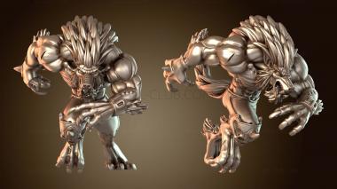 3D модель Человек и орк Вечный оборотень псионический (STL)