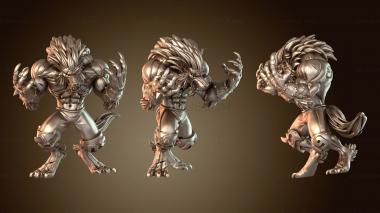 3D модель Первобытный оборотень человека и орка (STL)