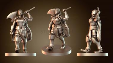 3D модель Человек Женщина Варвар Дикий Ветер (STL)