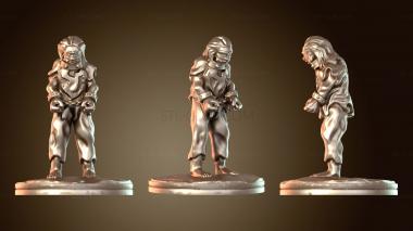 3D модель Мужчина несет тяжелый мешок (STL)
