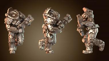 3D модель Закаленный наемник-человек (STL)