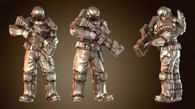 3D модель Опытный наемник-человек (STL)