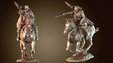 3D модель Всадники Севера на конях (STL)