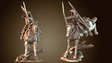 3D модель Северные всадники-люди верхом на арканах (STL)