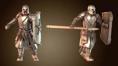 3D модель Солдаты-люди, обученные владеть копьем (STL)