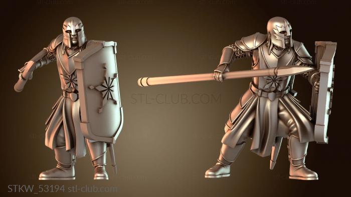 Military Солдаты-люди, вооруженные копьем