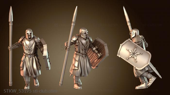 Military Солдаты-люди копьё стойкое