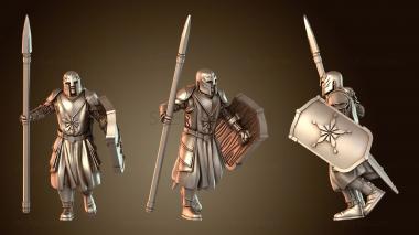 3D модель Солдаты-люди копьё стойкое (STL)