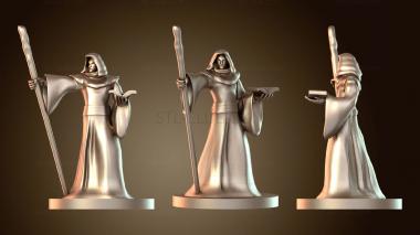 3D модель Человек-волшебник с посохом (STL)