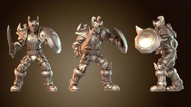 3D модель Люди Человеческая доблесть воин атакует благородного (STL)