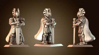 3D модель Люди Паладины Паладин Меч Опускается, Неуклонно (STL)