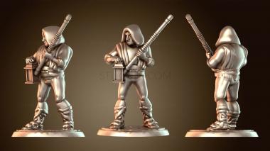 3D модель Человек-рейнджер стоит сосредоточенно (STL)