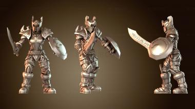 3D модель Люди Доблесть женщина-воительница атакует бесстрашно (STL)