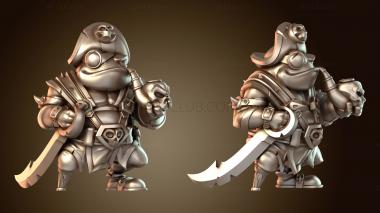 3D модель Скромный капитан Жабий Фальшивый Капитан (STL)