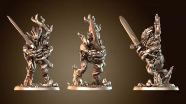 3D модель Охотники с большими мечами (STL)