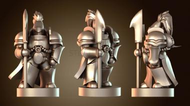 3D модель Пехотный бит-брат Эпический кустодиан Копье Щит (STL)