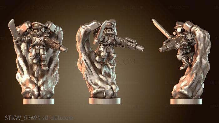 Military Пехотные эсирийские атмосферные десантники в полете