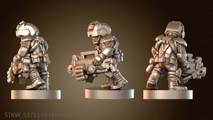 Military Пехотный пулемет HMG на марше