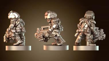 3D модель Пехотный пулемет HMG на марше (STL)