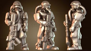 3D модель Отдыхающая пехота сосредоточена на рядовом составе (STL)