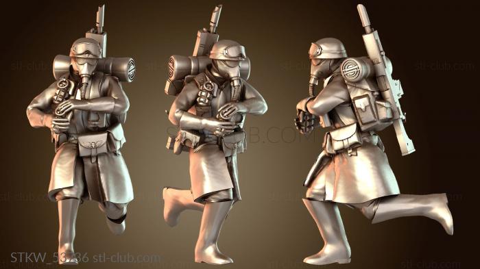 Military Пехота бежит рьяно