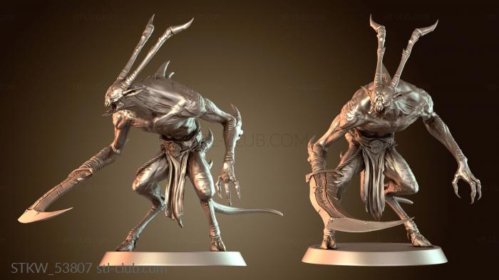 Military Солдат Инфернума с оружием в руках стоит обнаженным