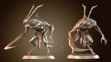 3D модель Солдат Инфернума с оружием в руках стоит обнаженным (STL)