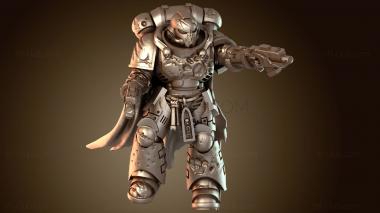 3D модель Поврежденная в бою фигурка стражника-строителя «Заступники» (STL)