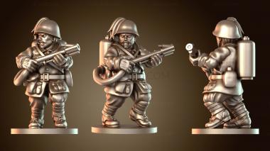 3D модель Ветеран итальянской армии, огнеметчик (STL)