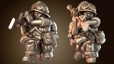 3D модель Итальянский армейский артиллерист храбрый (STL)