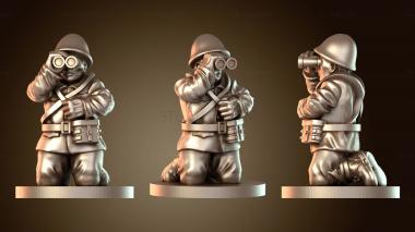 3D модель Японский армейский гаубичный расчет (STL)