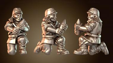 3D модель Японский армейский гаубичный расчет адепт (STL)