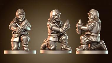 3D модель Японский армейский гаубичный расчет бдителен (STL)