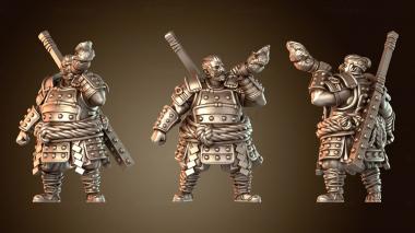 3D модель ЯПОНСКИЙ ВОИН СУМО, МУЗЫКАНТ (STL)