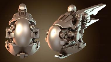 3D модель Быстрый бой на реактивном мотоцикле (STL)