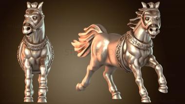 3D модель ЮЛИЙ ЦЕЗАРЬ КОЛЕСНИЦА КОНЬ свирепый (STL)