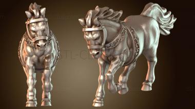 3D модель ЮЛИЙ ЦЕЗАРЬ КОЛЕСНИЦА ЛОШАДЬ верный (STL)