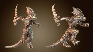 3D модель Команда мстителей джунглей, звездный игрок геккона (STL)