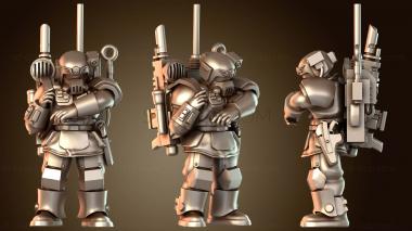 3D модель Касакин, лорд-знаменосец и связист (STL)