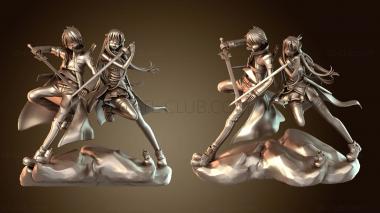 3D модель Кирито и Асуна Юки с прикрепленными ногами (STL)