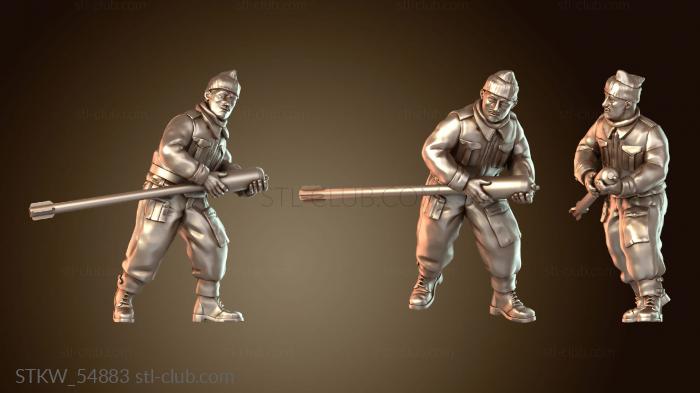 Military Парень с сухопутными боеприпасами, Опытный