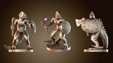 3D модель Ящеролюд Варвар (STL)