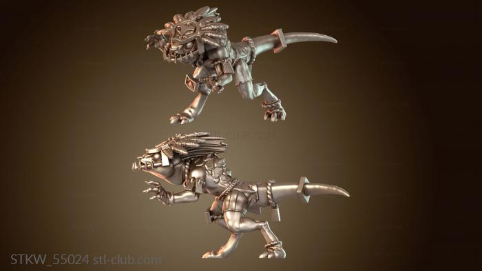 Military Ящерочеловек-сцинк ловкий разведчик