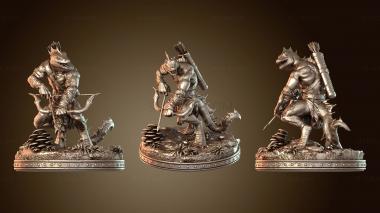 3D модель Ящеролюд Лучник Ящерочеловек (STL)