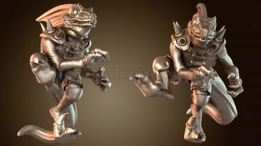 3D модель Ящеролюды-Сцинки (предупреждение) (STL)