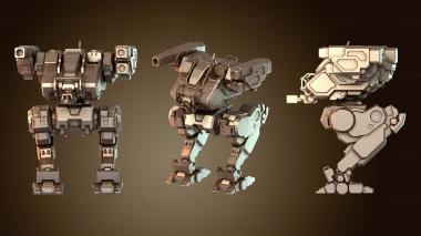 3D модель Мехи FLEA Hull Downt (STL)