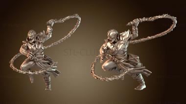 3D модель Наемники Рю Огненный Монах Огненный Маг Кнут (STL)