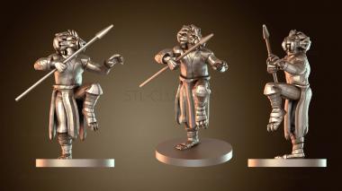 3D модель Монах Золотой Драконорожденный мужчина (STL)