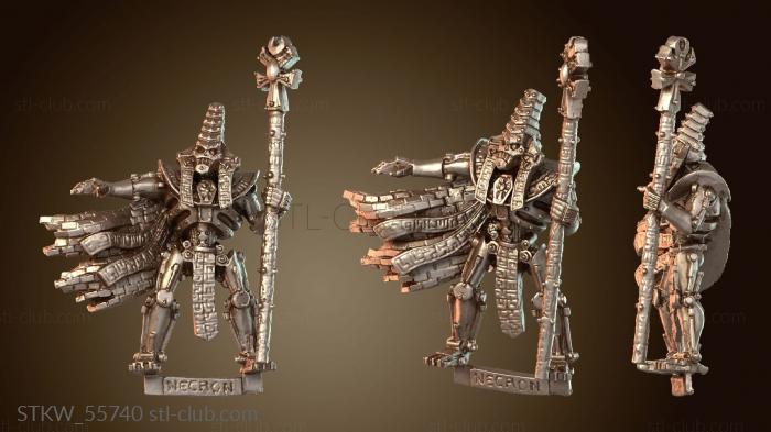 Military Necrons Lider Necron montado